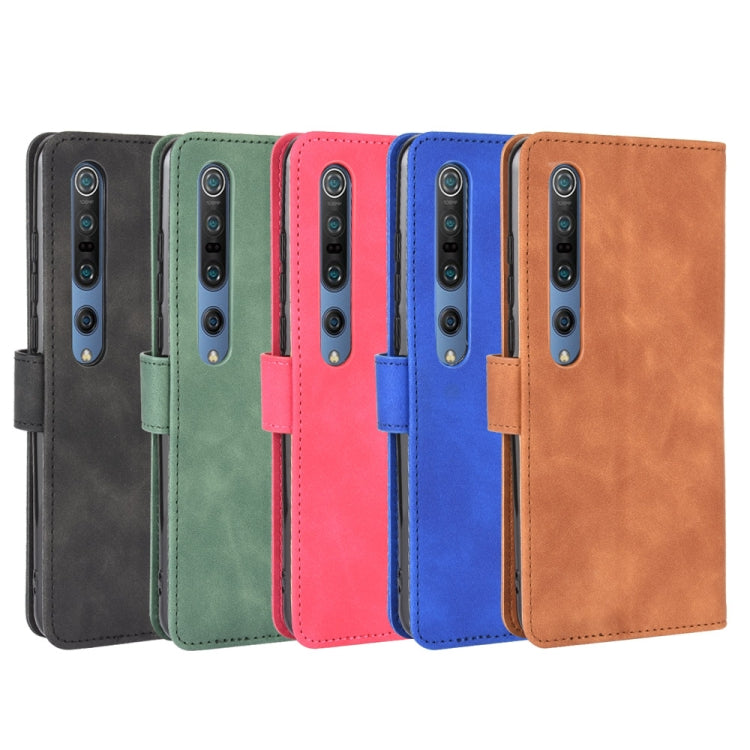 For Xiaomi Mi 10 Pro Solid Color Skin Feel Magnetic Buckle Horizontal Flip Calf Texture PU Leather Case with Holder & Card Slots & Wallet