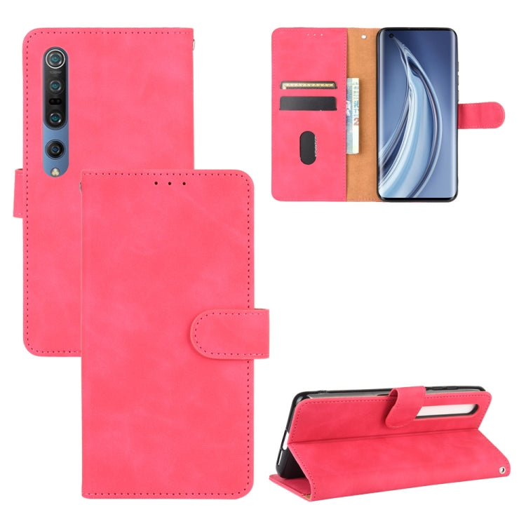 For Xiaomi Mi 10 Pro Solid Color Skin Feel Magnetic Buckle Horizontal Flip Calf Texture PU Leather Case with Holder & Card Slots & Wallet
