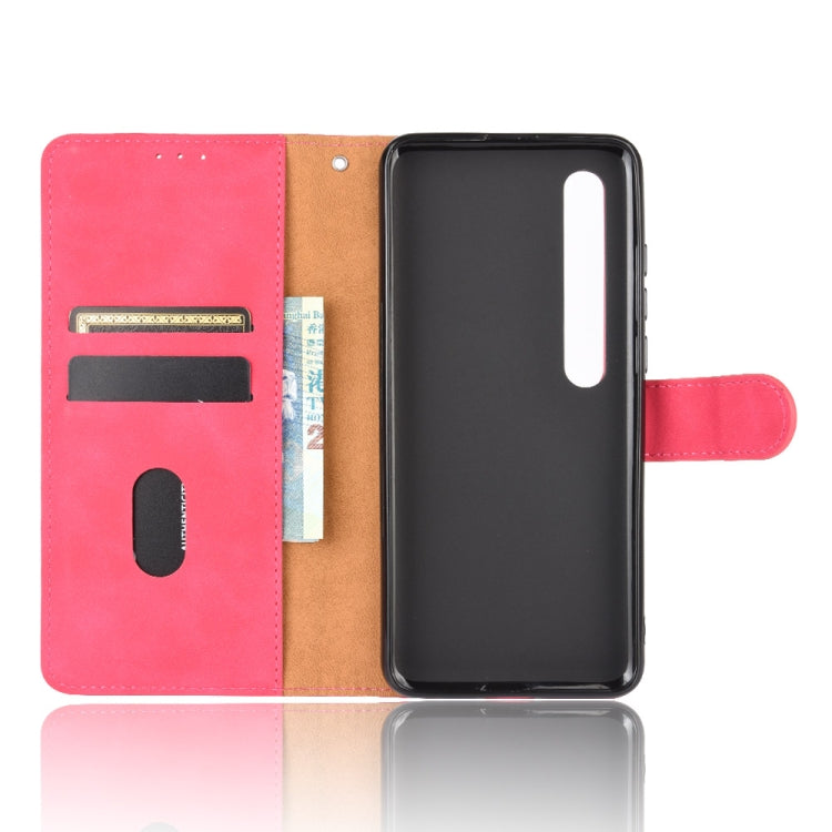 For Xiaomi Mi 10 Pro Solid Color Skin Feel Magnetic Buckle Horizontal Flip Calf Texture PU Leather Case with Holder & Card Slots & Wallet