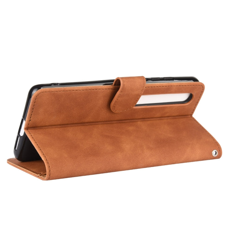 For Xiaomi Mi 10 Pro Solid Color Skin Feel Magnetic Buckle Horizontal Flip Calf Texture PU Leather Case with Holder & Card Slots & Wallet