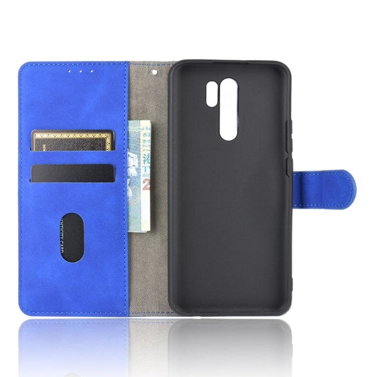 For Xiaomi Redmi 9 Solid Color Skin Feel Magnetic Buckle Horizontal Flip Calf Texture PU Leather Case with Holder & Card Slots & Wallet