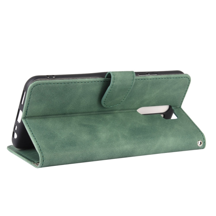 For Xiaomi Redmi 9 Solid Color Skin Feel Magnetic Buckle Horizontal Flip Calf Texture PU Leather Case with Holder & Card Slots & Wallet