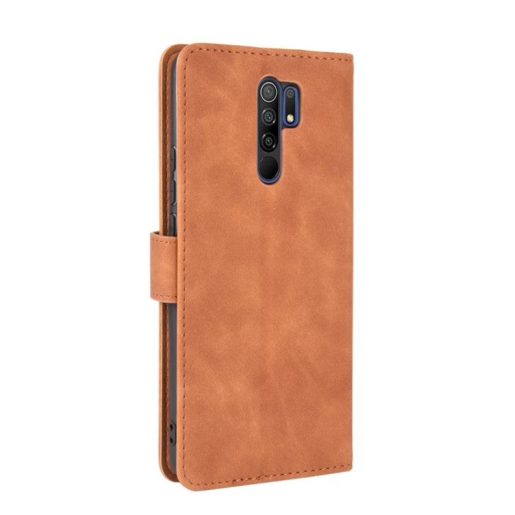 For Xiaomi Redmi 9 Solid Color Skin Feel Magnetic Buckle Horizontal Flip Calf Texture PU Leather Case with Holder & Card Slots & Wallet