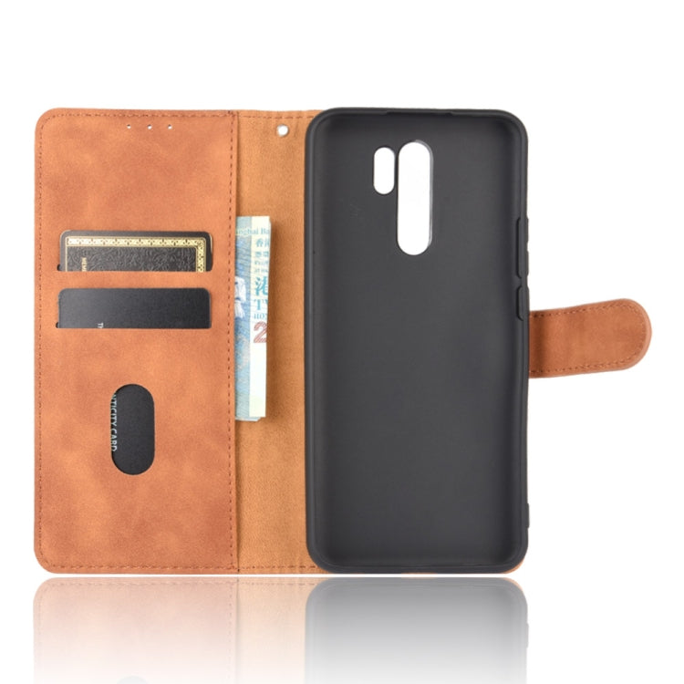 For Xiaomi Redmi 9 Solid Color Skin Feel Magnetic Buckle Horizontal Flip Calf Texture PU Leather Case with Holder & Card Slots & Wallet