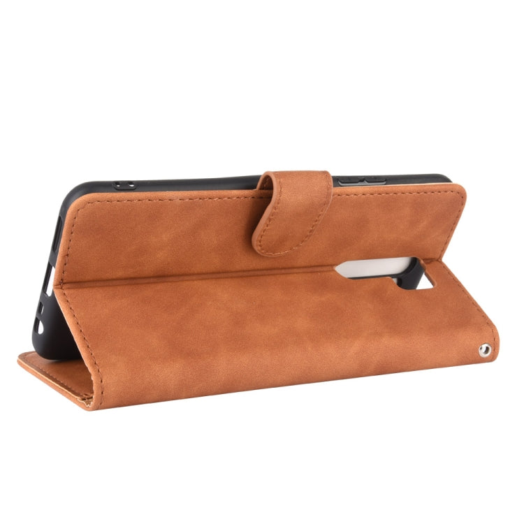 For Xiaomi Redmi 9 Solid Color Skin Feel Magnetic Buckle Horizontal Flip Calf Texture PU Leather Case with Holder & Card Slots & Wallet