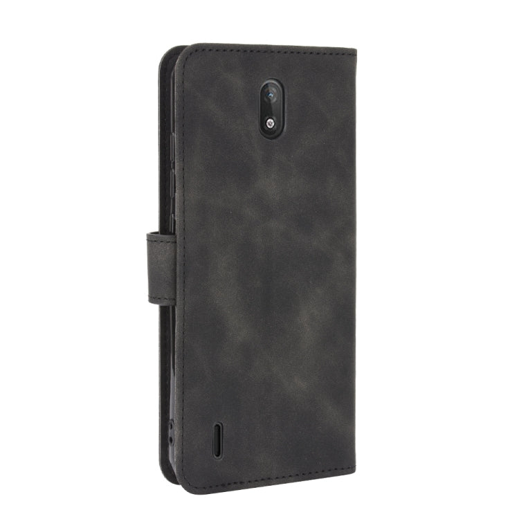 For Nokia C2 Solid Color Skin Feel Magnetic Buckle Horizontal Flip Calf Texture PU Leather Case with Holder & Card Slots & Wallet
