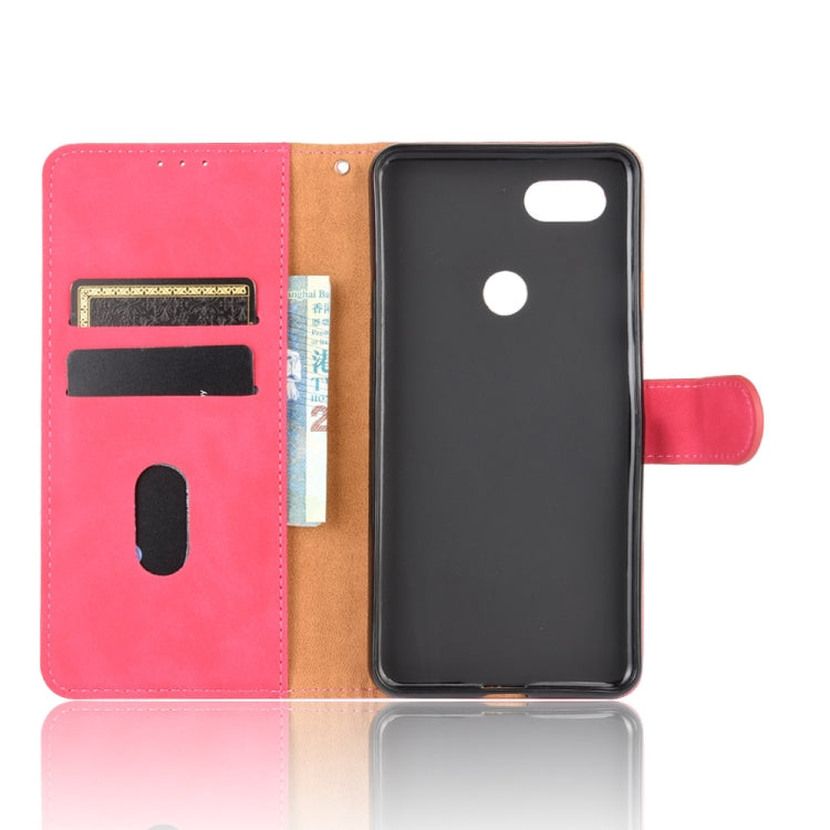 For Google Pixel 3 XL Solid Color Skin Feel Magnetic Buckle Horizontal Flip Calf Texture PU Leather Case with Holder & Card Slots & Wallet