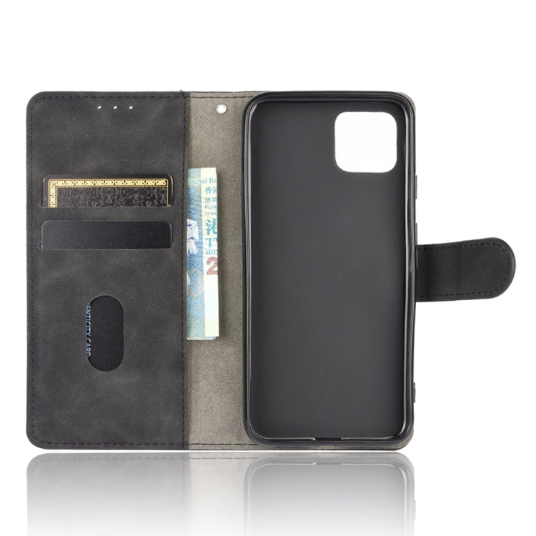 For Google Pixel 4 Solid Color Skin Feel Magnetic Buckle Horizontal Flip Calf Texture PU Leather Case with Holder & Card Slots & Wallet