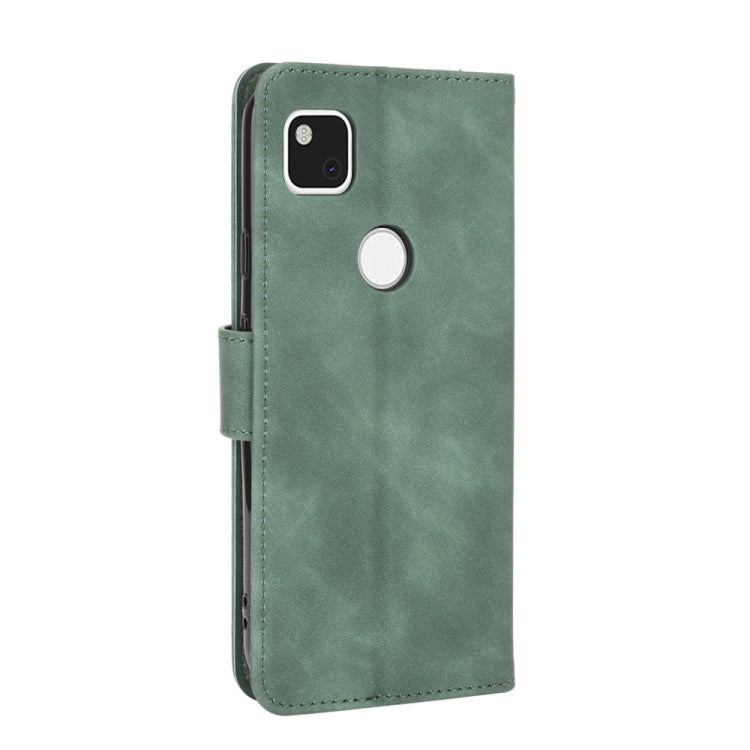 For Google Pixel 4a Solid Color Skin Feel Magnetic Buckle Horizontal Flip Calf Texture PU Leather Case with Holder & Card Slots & Wallet