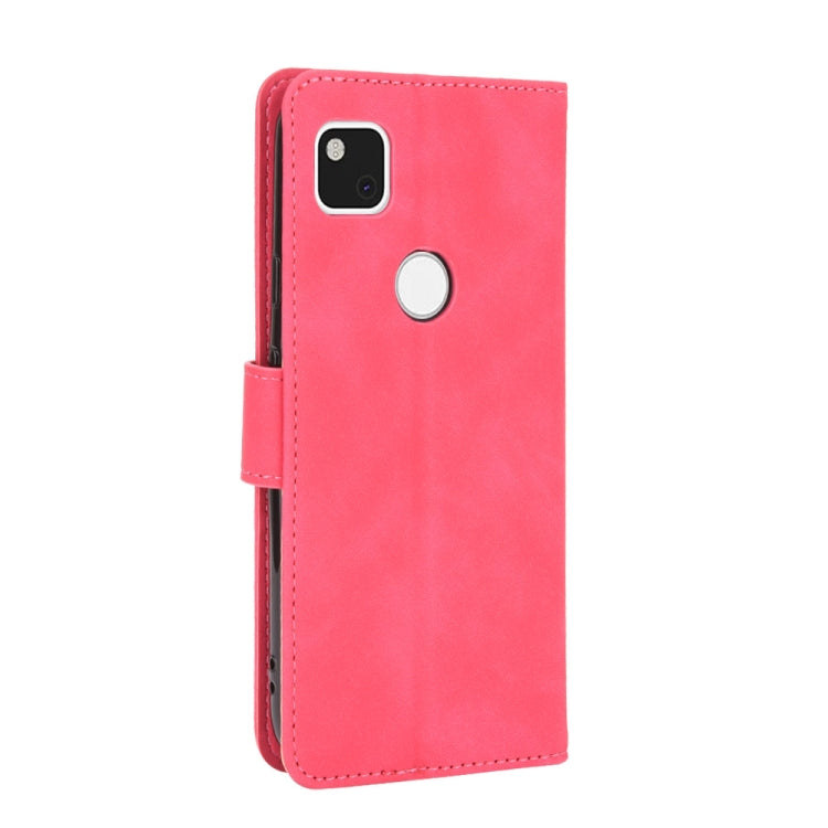 For Google Pixel 4a Solid Color Skin Feel Magnetic Buckle Horizontal Flip Calf Texture PU Leather Case with Holder & Card Slots & Wallet