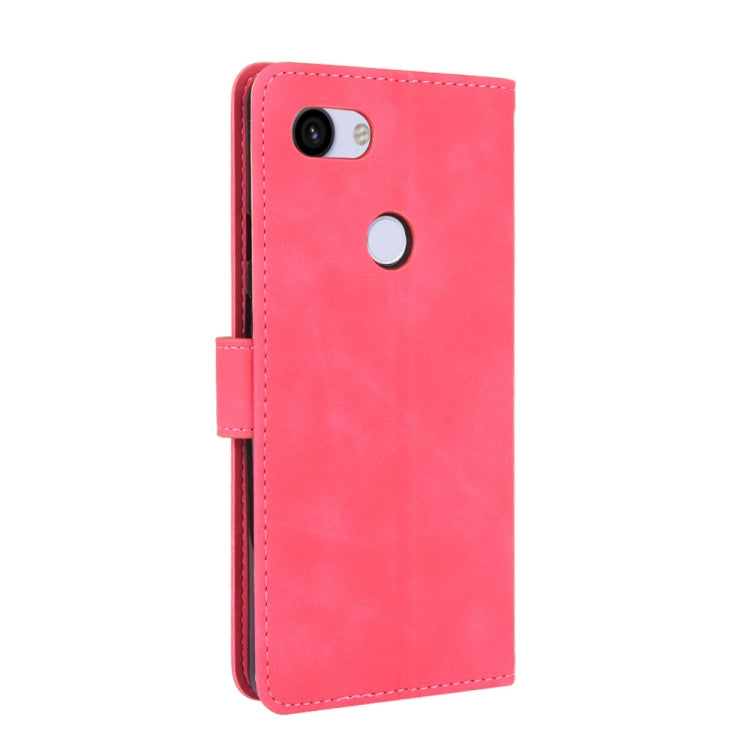 For Google Pixel 3a XL Solid Color Skin Feel Magnetic Buckle Horizontal Flip Calf Texture PU Leather Case with Holder & Card Slots & Wallet