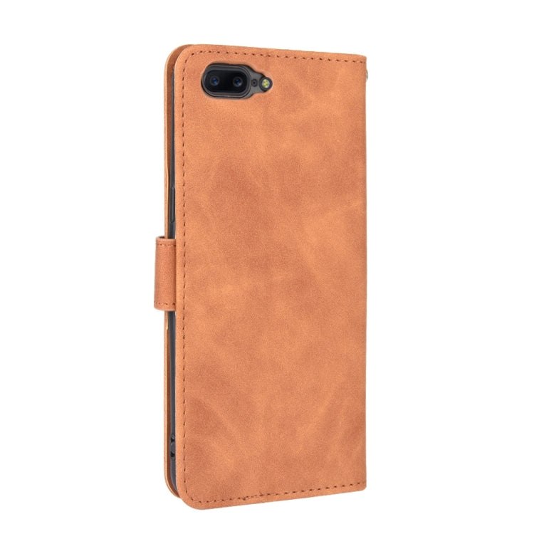 For OnePlus 5 Solid Color Skin Feel Magnetic Buckle Horizontal Flip Calf Texture PU Leather Case with Holder & Card Slots & Wallet