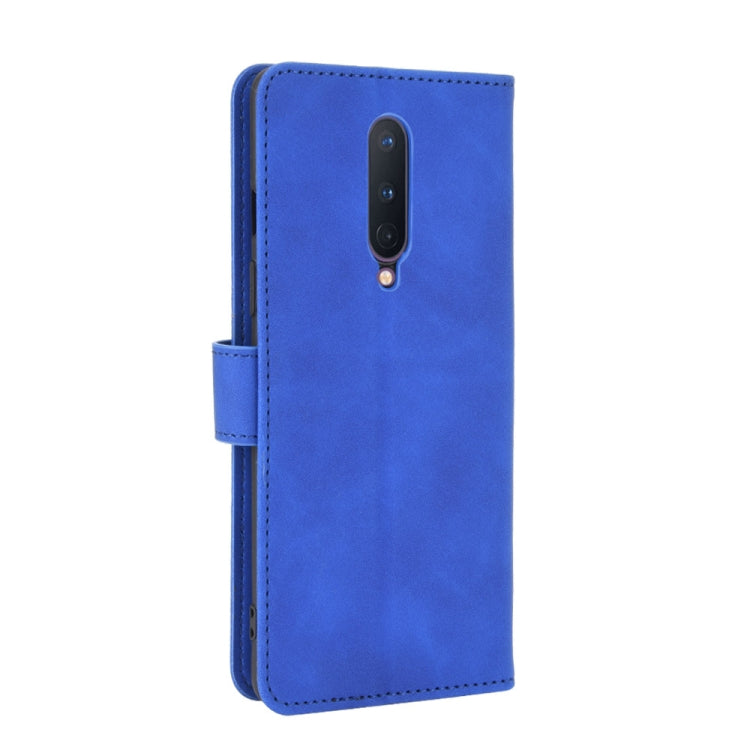 For OnePlus 8 Solid Color Skin Feel Magnetic Buckle Horizontal Flip Calf Texture PU Leather Case with Holder & Card Slots & Wallet