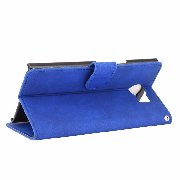 For BlackBerry Priv Solid Color Skin Feel Magnetic Buckle Horizontal Flip Calf Texture PU Leather Case with Holder & Card Slots & Wallet