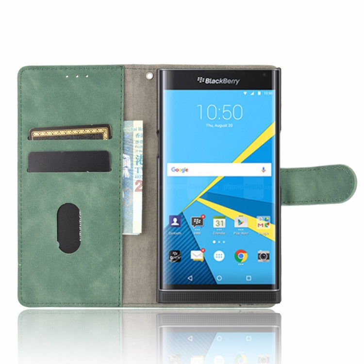 For BlackBerry Priv Solid Color Skin Feel Magnetic Buckle Horizontal Flip Calf Texture PU Leather Case with Holder & Card Slots & Wallet
