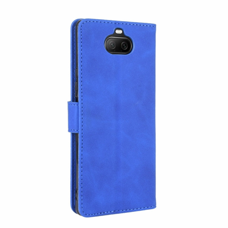 For Sony Xperia 8 Solid Color Skin Feel Magnetic Buckle Horizontal Flip Calf Texture PU Leather Case with Holder & Card Slots & Wallet