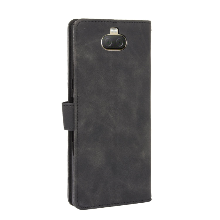 For Sony Xperia 10 Plus Solid Color Skin Feel Magnetic Buckle Horizontal Flip Calf Texture PU Leather Case with Holder & Card Slots & Wallet