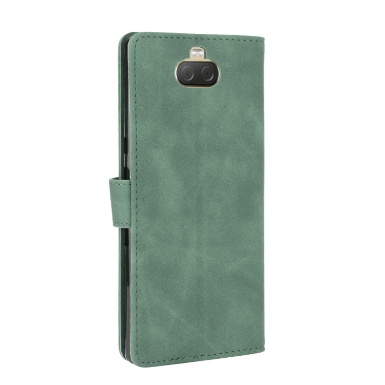 For Sony Xperia 10 Plus Solid Color Skin Feel Magnetic Buckle Horizontal Flip Calf Texture PU Leather Case with Holder & Card Slots & Wallet