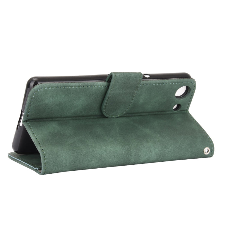 For Sony Xperia Ace Solid Color Skin Feel Magnetic Buckle Horizontal Flip Calf Texture PU Leather Case with Holder & Card Slots & Wallet