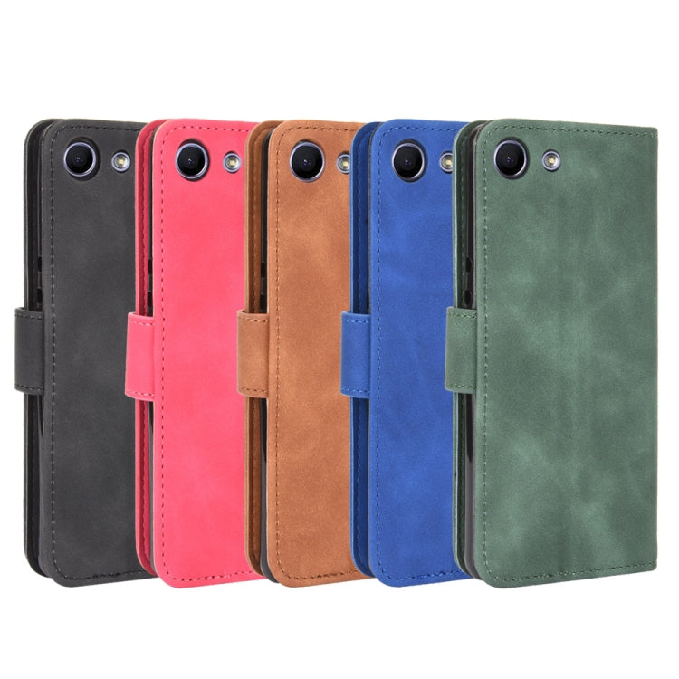 For Sony Xperia Ace Solid Color Skin Feel Magnetic Buckle Horizontal Flip Calf Texture PU Leather Case with Holder & Card Slots & Wallet