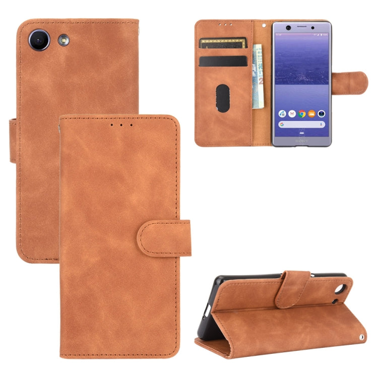 For Sony Xperia Ace Solid Color Skin Feel Magnetic Buckle Horizontal Flip Calf Texture PU Leather Case with Holder & Card Slots & Wallet