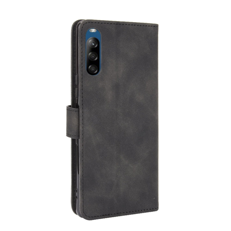 For Sony Xperia L4 Solid Color Skin Feel Magnetic Buckle Horizontal Flip Calf Texture PU Leather Case with Holder & Card Slots & Wallet