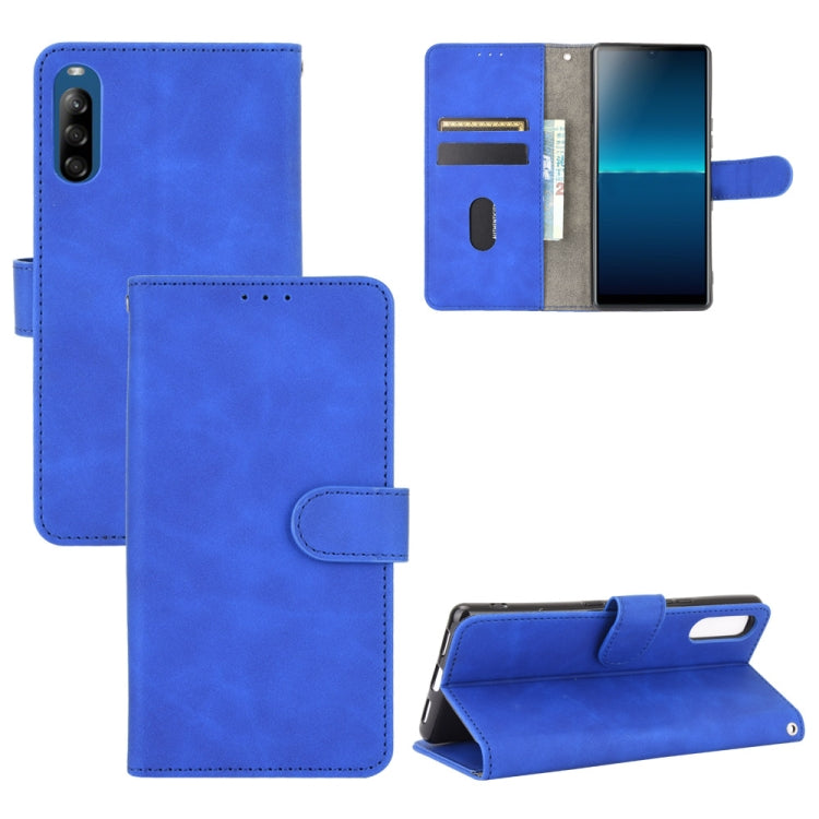 For Sony Xperia L4 Solid Color Skin Feel Magnetic Buckle Horizontal Flip Calf Texture PU Leather Case with Holder & Card Slots & Wallet