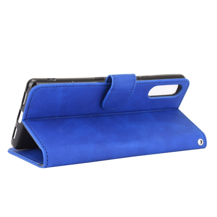 For Sony Xperia L4 Solid Color Skin Feel Magnetic Buckle Horizontal Flip Calf Texture PU Leather Case with Holder & Card Slots & Wallet