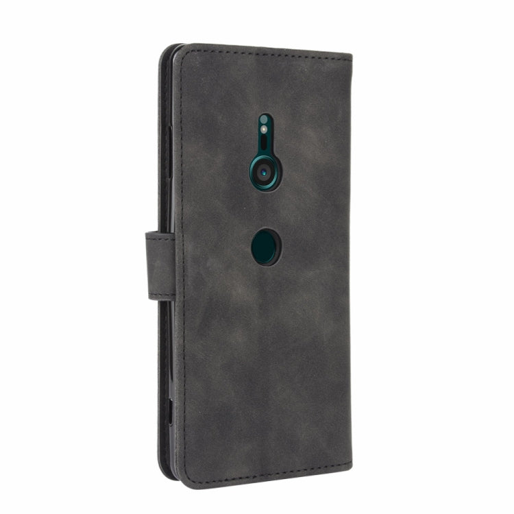 For Sony Xperia XZ3 Solid Color Skin Feel Magnetic Buckle Horizontal Flip Calf Texture PU Leather Case with Holder & Card Slots & Wallet