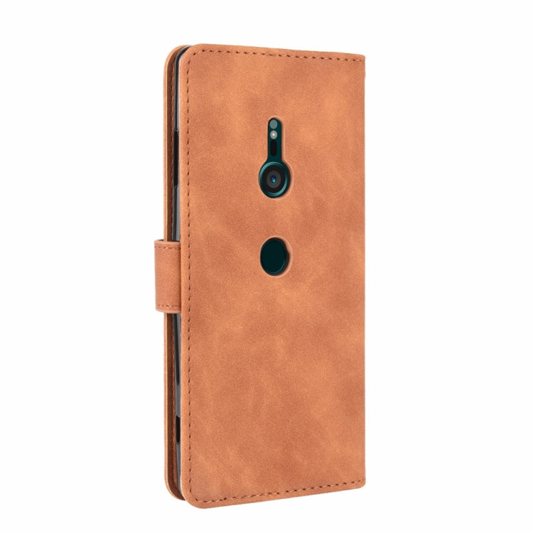 For Sony Xperia XZ3 Solid Color Skin Feel Magnetic Buckle Horizontal Flip Calf Texture PU Leather Case with Holder & Card Slots & Wallet
