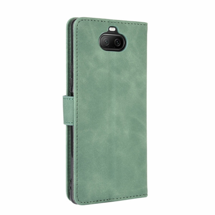 For Sony Xperia 8 Lite Solid Color Skin Feel Magnetic Buckle Horizontal Flip Calf Texture PU Leather Case with Holder & Card Slots & Wallet