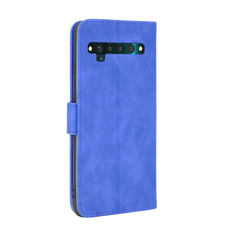 For TCL 10 Pro Solid Color Skin Feel Magnetic Buckle Horizontal Flip Calf Texture PU Leather Case with Holder & Card Slots & Wallet
