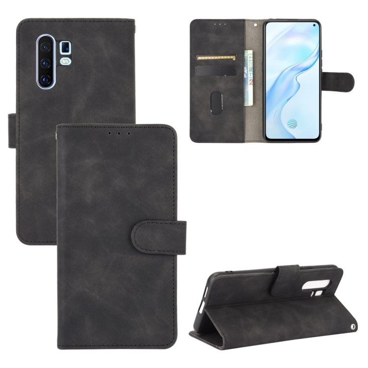 For Vivo X30 Pro Solid Color Skin Feel Magnetic Buckle Horizontal Flip Calf Texture PU Leather Case with Holder & Card Slots & Wallet