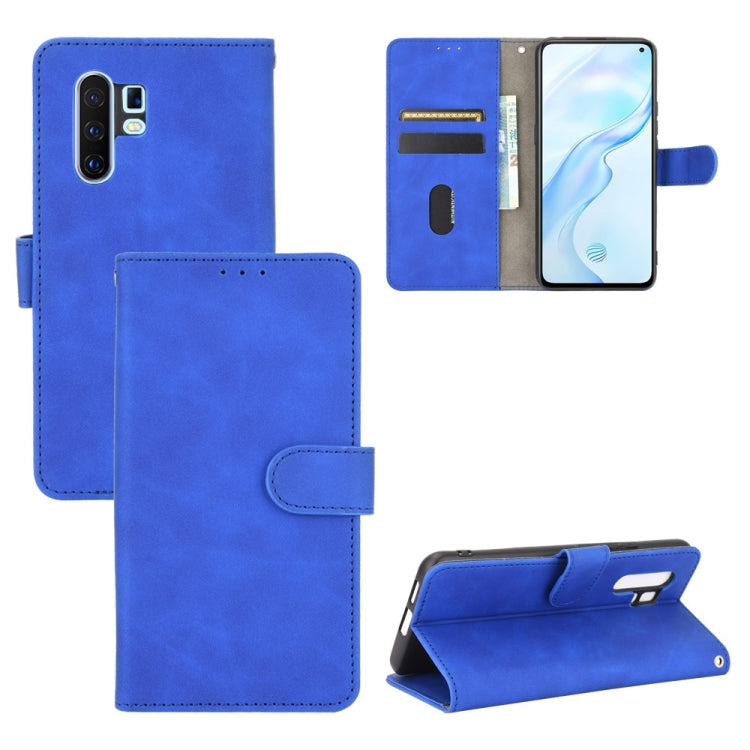 For Vivo X30 Pro Solid Color Skin Feel Magnetic Buckle Horizontal Flip Calf Texture PU Leather Case with Holder & Card Slots & Wallet