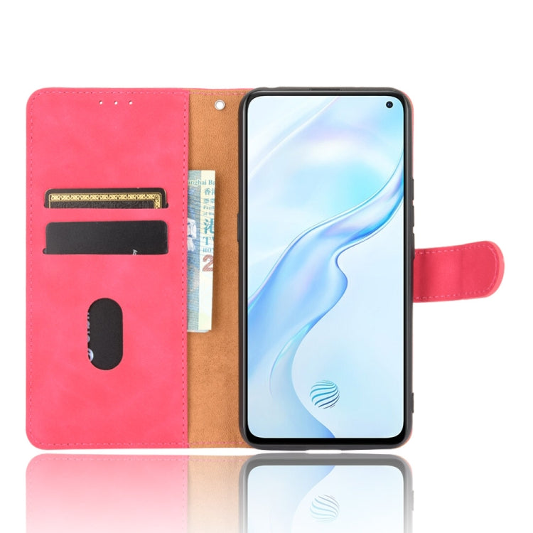 For Vivo X30 Pro Solid Color Skin Feel Magnetic Buckle Horizontal Flip Calf Texture PU Leather Case with Holder & Card Slots & Wallet