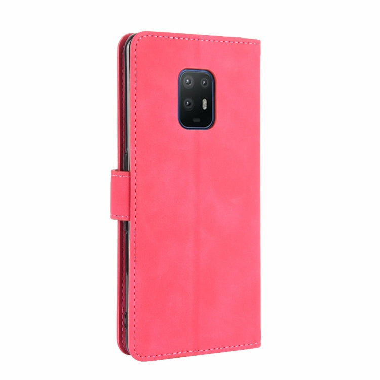 For Fujitsu Arrows 5G (F-51A) Solid Color Skin Feel Magnetic Buckle Horizontal Flip Calf Texture PU Leather Case with Holder & Card Slots & Wallet