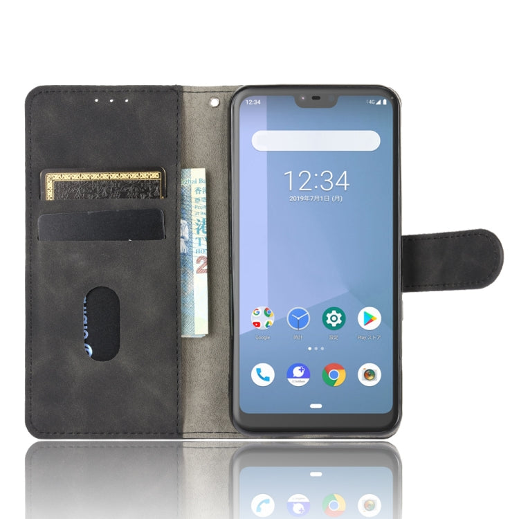 For Fujitsu Arrows RX (Arrows M05) Solid Color Skin Feel Magnetic Buckle Horizontal Flip Calf Texture PU Leather Case with Holder & Card Slots & Wallet