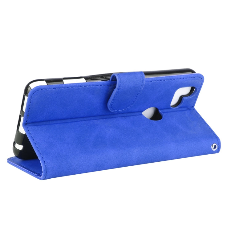 For Fujitsu Arrows RX (Arrows M05) Solid Color Skin Feel Magnetic Buckle Horizontal Flip Calf Texture PU Leather Case with Holder & Card Slots & Wallet