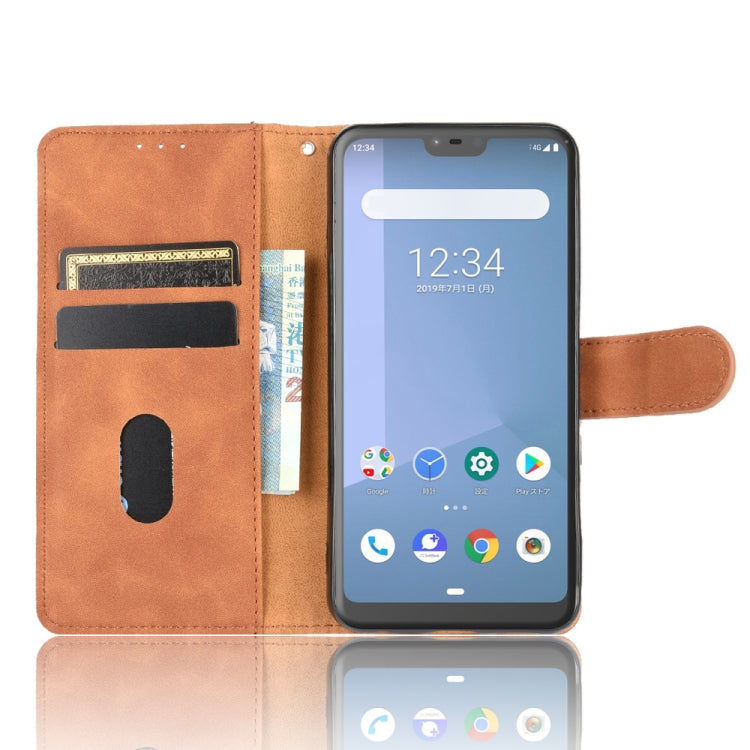 For Fujitsu Arrows RX (Arrows M05) Solid Color Skin Feel Magnetic Buckle Horizontal Flip Calf Texture PU Leather Case with Holder & Card Slots & Wallet