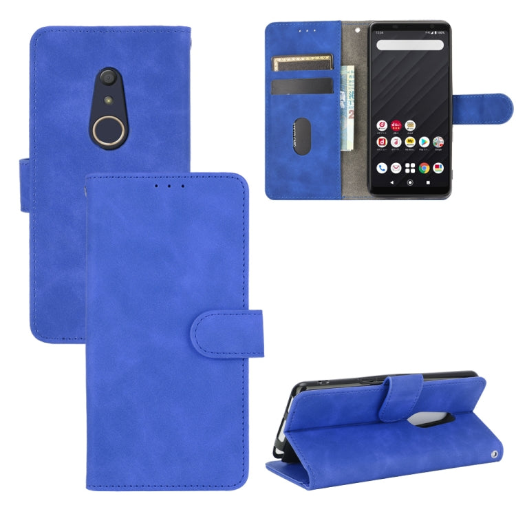 For Fujitsu Arrows Be4 (F-41A) Solid Color Skin Feel Magnetic Buckle Horizontal Flip Calf Texture PU Leather Case with Holder & Card Slots & Wallet