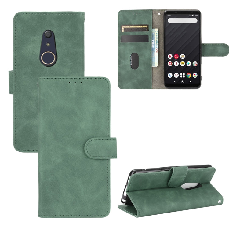 For Fujitsu Arrows Be4 (F-41A) Solid Color Skin Feel Magnetic Buckle Horizontal Flip Calf Texture PU Leather Case with Holder & Card Slots & Wallet