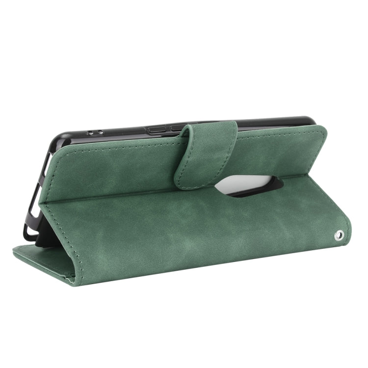 For Fujitsu Arrows Be4 (F-41A) Solid Color Skin Feel Magnetic Buckle Horizontal Flip Calf Texture PU Leather Case with Holder & Card Slots & Wallet