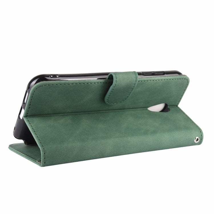 For Kyocera DIGNO BX Solid Color Skin Feel Magnetic Buckle Horizontal Flip Calf Texture PU Leather Case with Holder & Card Slots & Wallet