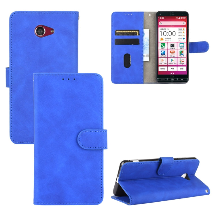 For Kyocera Kantan Sumaho 2 (A001KC) Solid Color Skin Feel Magnetic Buckle Horizontal Flip Calf Texture PU Leather Case with Holder & Card Slots & Wallet