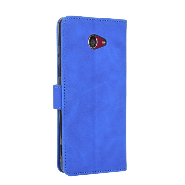 For Kyocera Kantan Sumaho 2 (A001KC) Solid Color Skin Feel Magnetic Buckle Horizontal Flip Calf Texture PU Leather Case with Holder & Card Slots & Wallet