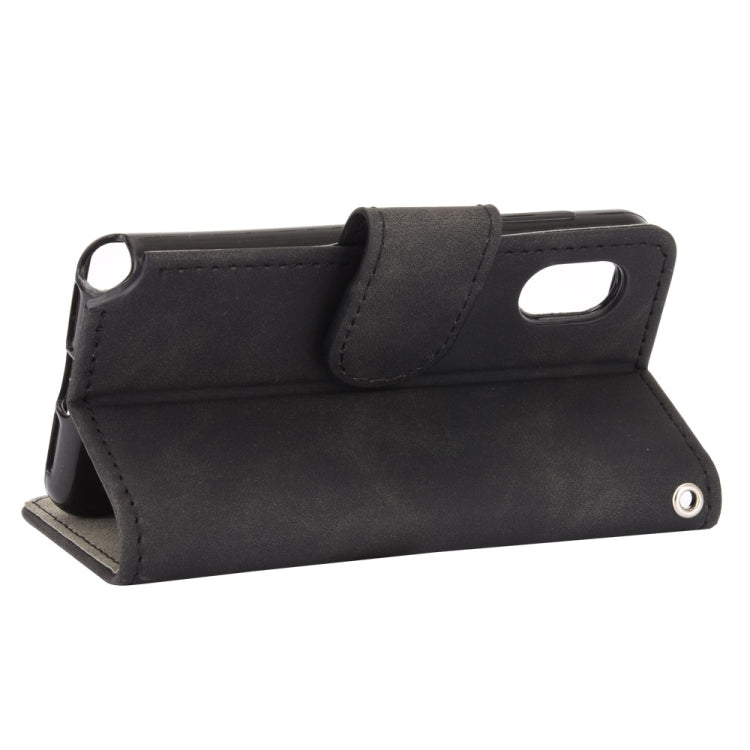 For Rakuten mini Solid Color Skin Feel Magnetic Buckle Horizontal Flip Calf Texture PU Leather Case with Holder & Card Slots & Wallet