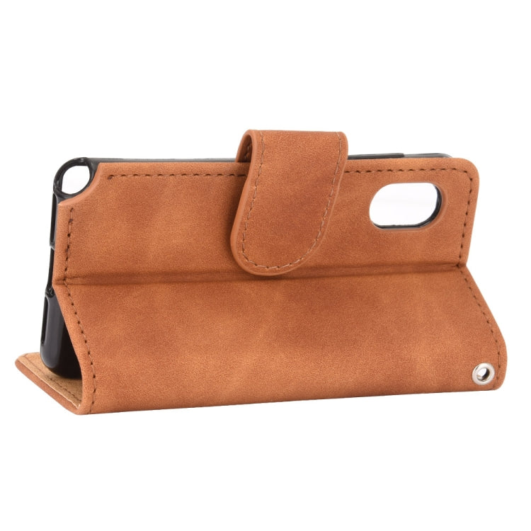 For Rakuten mini Solid Color Skin Feel Magnetic Buckle Horizontal Flip Calf Texture PU Leather Case with Holder & Card Slots & Wallet
