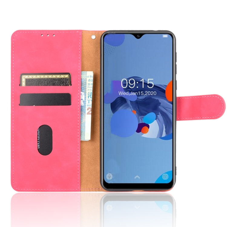 For Oukitel C19 Solid Color Skin Feel Magnetic Buckle Horizontal Flip Calf Texture PU Leather Case with Holder & Card Slots & Wallet
