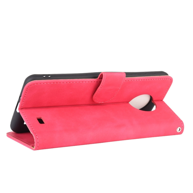 For Oukitel C19 Solid Color Skin Feel Magnetic Buckle Horizontal Flip Calf Texture PU Leather Case with Holder & Card Slots & Wallet