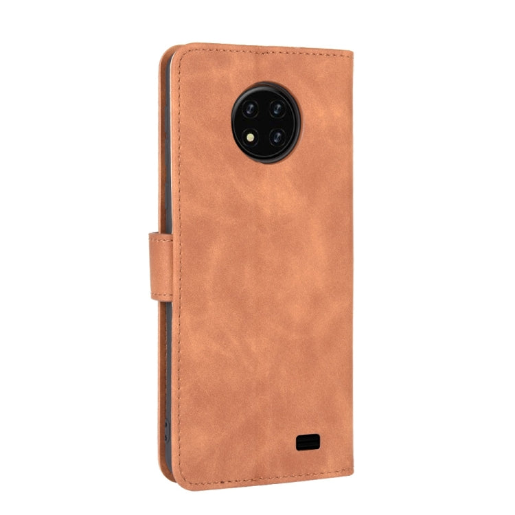 For Oukitel C19 Solid Color Skin Feel Magnetic Buckle Horizontal Flip Calf Texture PU Leather Case with Holder & Card Slots & Wallet